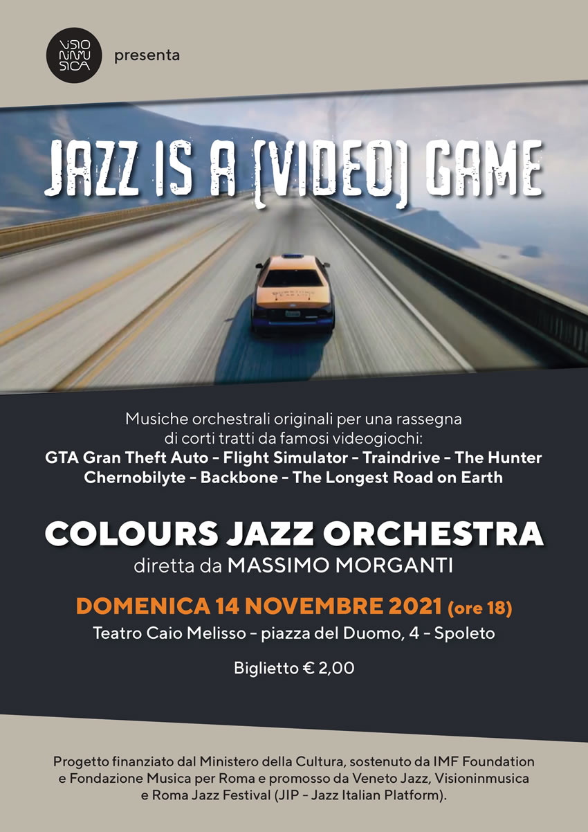 JAZZ is a (Video) Game: musiche tratte dai videogiochi con la Colours Jazz Orchestra (14 novembre, Teatro Caio Melisso di Spoleto)