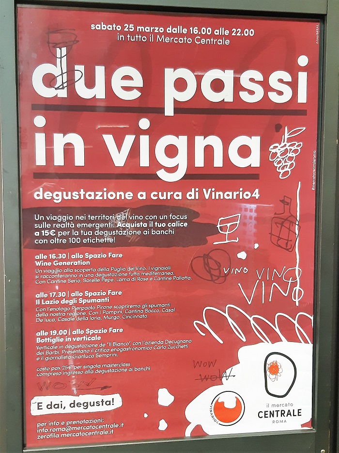 Due Passi in Vigna 2023 – Con Vinario4 al mercato centrale di Roma