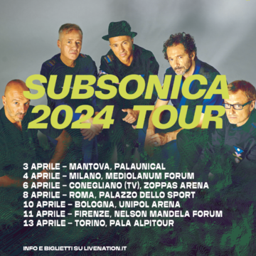 Subsonica 2024 Tour: il ritorno sui palchi dei principali palazzetti italiani