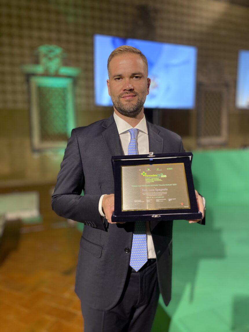 Premio Moltedo 2023 assegnato al farmacista Luca Spagnolo