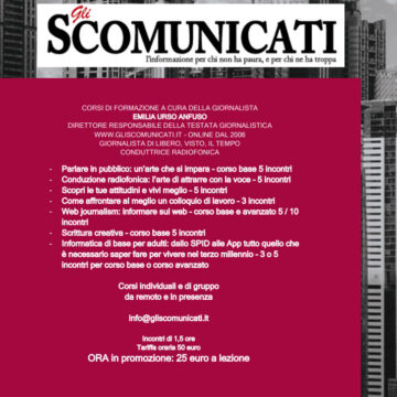 Corsi di formazione a cura della giornalista Emilia Urso Anfuso