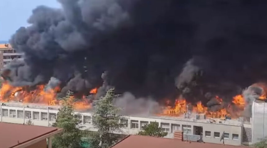Università della Tuscia: un grosso incendio è divampato presso la facoltà di Agraria